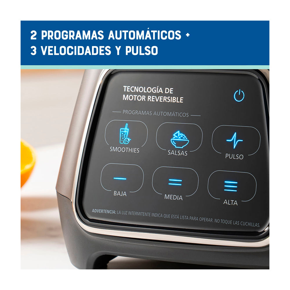 Oster BLSTPYG1312XBG Licuadora de 3 Velocidades | Boroclass | Tecnología Reversible | All-Metal-Drive | 1.5L | 1000W | Gris