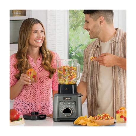 Oster BLSTXTXG013 Xpert Series Licuadora Profesional de 5 Velocidades | Boroclass | Tecnología Reversible | Función de Calentamiento para Sopas y Salsas | 2.5L | 2200W | Negro