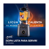 Oster BLSTXTXG013 Xpert Series Licuadora Profesional de 5 Velocidades | Boroclass | Tecnología Reversible | Función de Calentamiento para Sopas y Salsas | 2.5L | 2200W | Negro