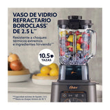 Oster BLSTXTXG013 Xpert Series Licuadora Profesional de 5 Velocidades | Boroclass | Tecnología Reversible | Función de Calentamiento para Sopas y Salsas | 2.5L | 2200W | Negro