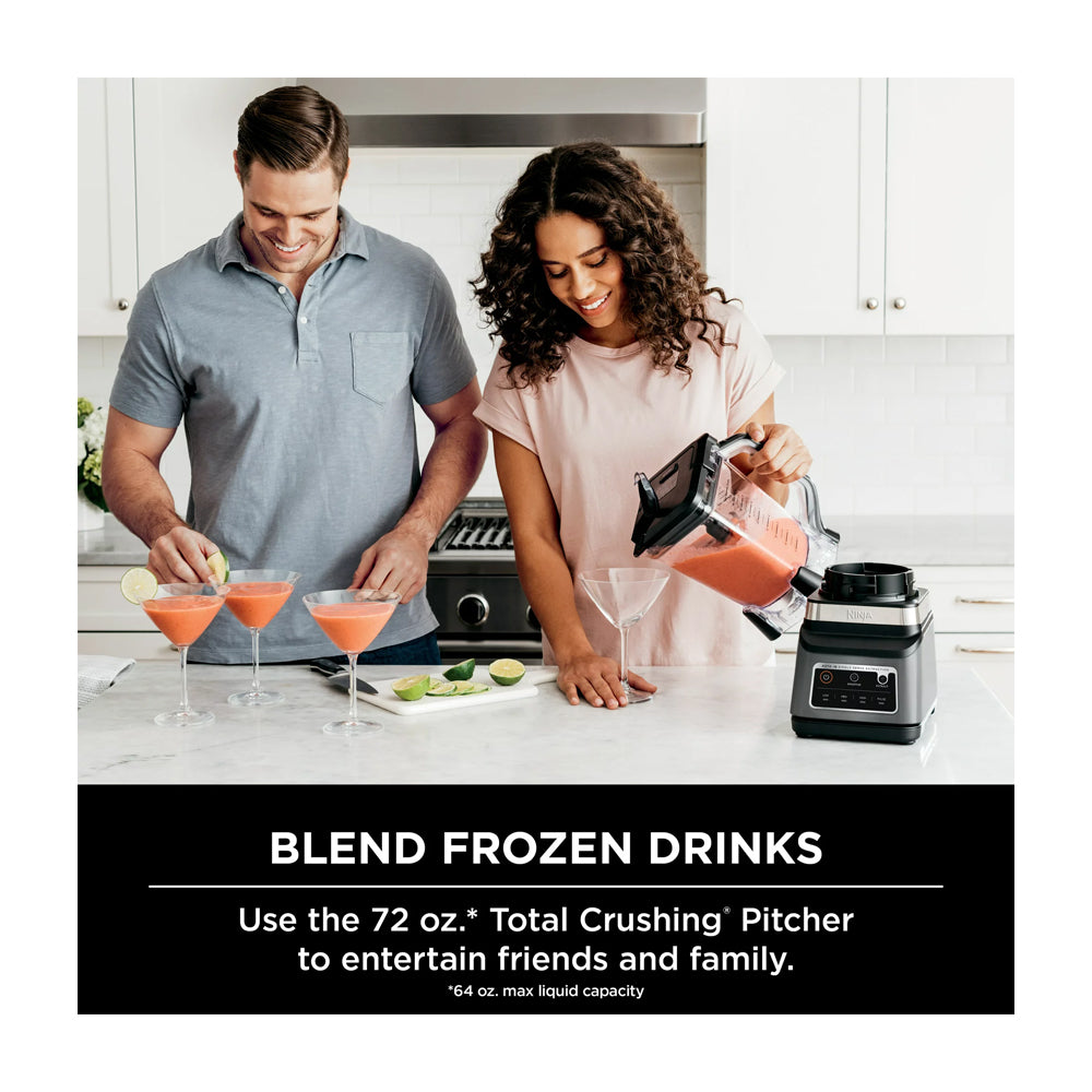 Ninja Professional Plus Duo Licuadora / Extractor de Nutrientes de 3 Velocidades | Auto IQ | Tecnología Total Crushing | Pulso | 0.71L & 2.1L | 1400W | Gris Negro
