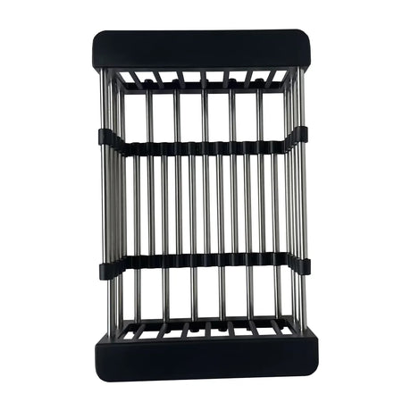 DRIJA Bolonia 61 Fregador Moderno de Acero Inoxidable | Sistema Anti Reboso | Enjuagador de Vasos | Dispensador de Jabón