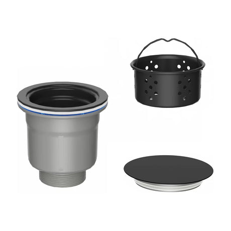DRIJA Bolonia 61 Fregador Moderno de Acero Inoxidable | Sistema Anti Reboso | Enjuagador de Vasos | Dispensador de Jabón