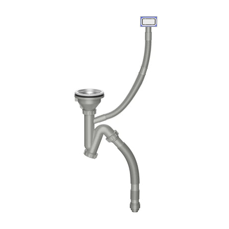 DRIJA Bolonia 76 Fregador Moderno de Acero Inoxidable | Sistema Anti Reboso | Enjuagador de Vasos | Dispensador de Jabón