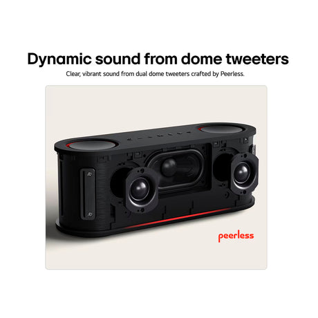 LG XBOOM Bounce Bocina Portátil Bluetooth | Auracast | Iluminación | 30H | IP67 | Negro