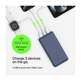 Belkin Power Bank Batería Portátil para Smartphones y Tablets | 20000Mah | Azul