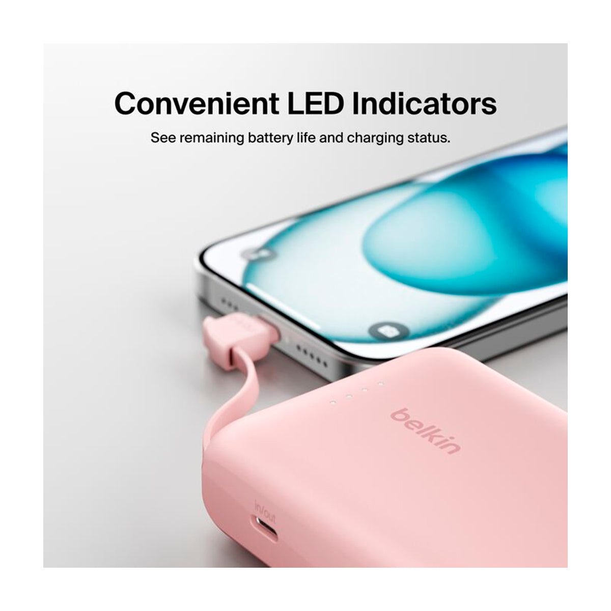 Belkin BoostCharge Power Bank Batería Portátil para Smartphones y Tablets | 10000Mah | Rosado