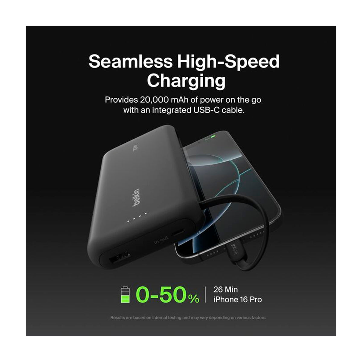 Belkin BoostCharge Power Bank Batería Portátil para Smartphones y Tablets | 20000Mah | Negro