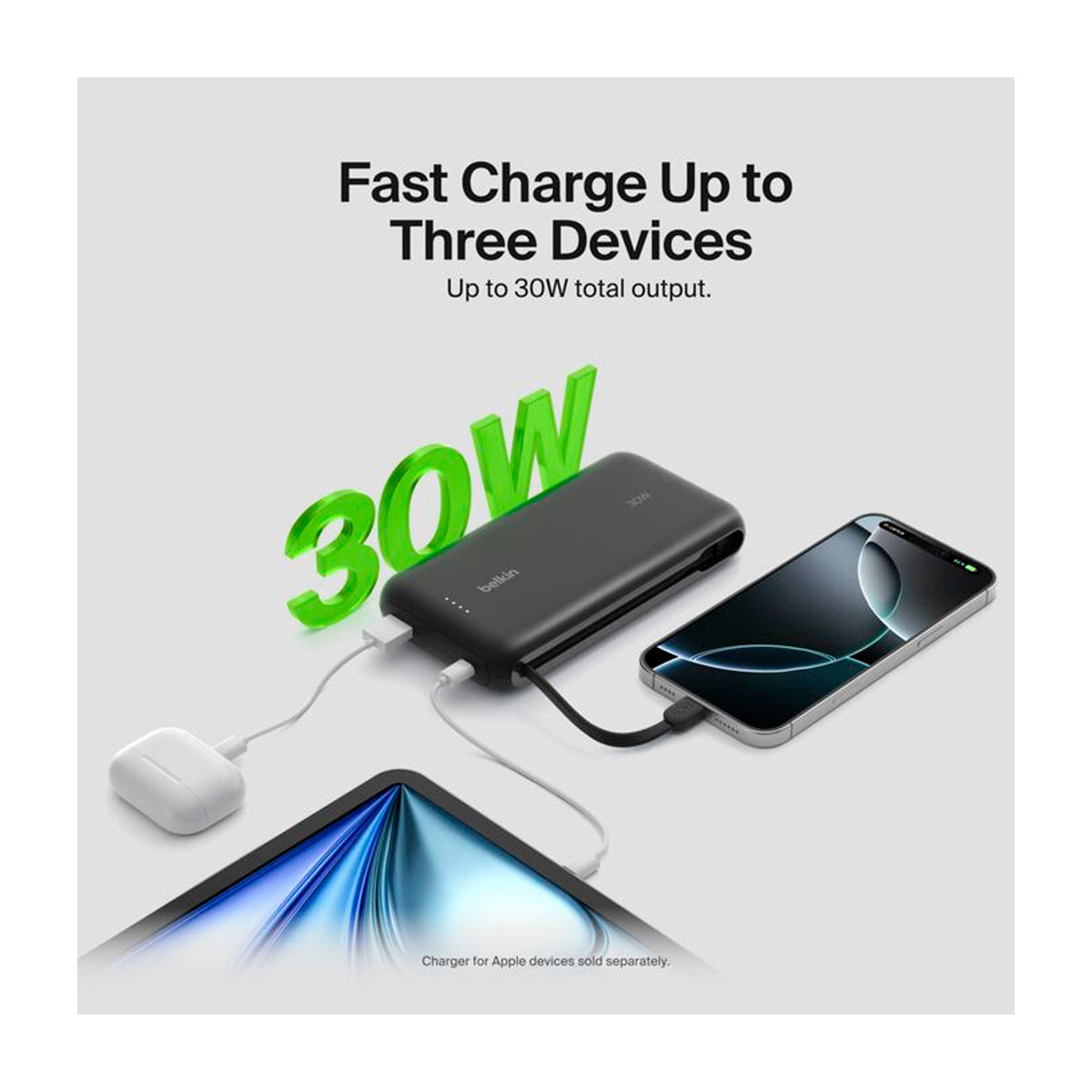 Belkin BoostCharge Power Bank Batería Portátil para Smartphones y Tablets | 20000Mah | Negro