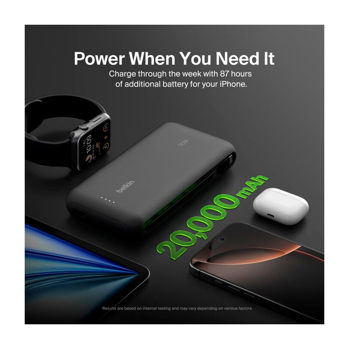 Belkin BoostCharge Power Bank Batería Portátil para Smartphones y Tablets | 20000Mah | Negro