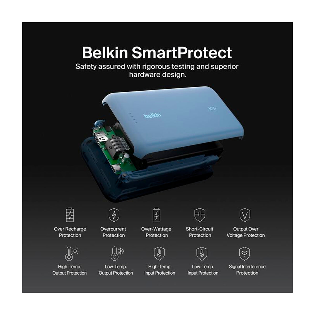 Belkin BoostCharge Power Bank Batería Portátil para Smartphones y Tablets | 20000Mah | Azul