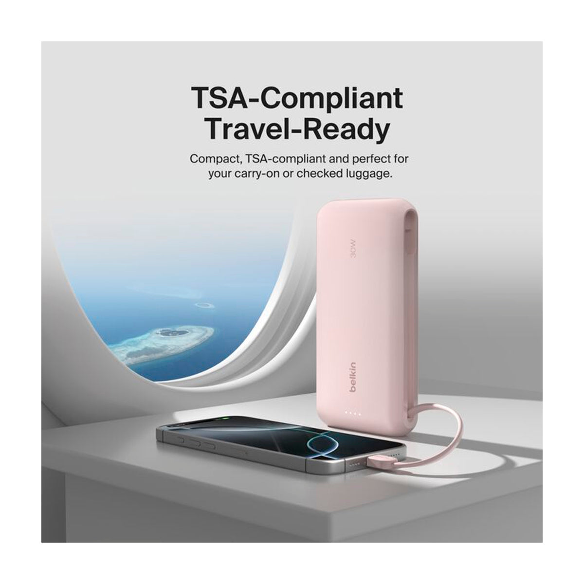 Belkin BoostCharge Power Bank Batería Portátil para Smartphones y Tablets | 20000Mah | Rosado