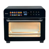Drija Bruschetta 25L-B Horno Eléctrico con Freidora de Aire 12-en-1 de 25L | Cocción 360° | Puerta de Vidrio | 1440W | Negro
