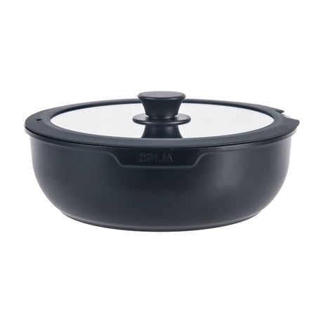 DRIJA Bucatini 19-B Juego de Ollas y Sartenes | Asas Desmotables | Antiadherente | Calor uniforme | Negro