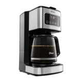 Oster BVSTDC4403 Cafetera de 12 Tazas | Filtro Reutilizable | Apagado Automático | Negro Plateado