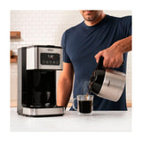 Oster BVSTDCSC4404 Cafetera de 8 Tazas | Filtro Reutilizable | Jarra Térmica | Negro Plateado