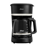 Oster BVSTDCP121B Cafetera de 12 Tazas | Programable | Pantalla LED | Filtro Lavable Permanente | Canasta Removible | Negro