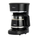 Oster BVSTDCP121B Cafetera de 12 Tazas | Programable | Pantalla LED | Filtro Lavable Permanente | Canasta Removible | Negro