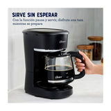 Oster BVSTDCP121B Cafetera de 12 Tazas | Programable | Pantalla LED | Filtro Lavable Permanente | Canasta Removible | Negro