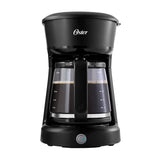 Oster BVSTDCS12BN Cafetera de 12 Tazas | Filtro Permanente Lavable | Pausa y Servir | Negro