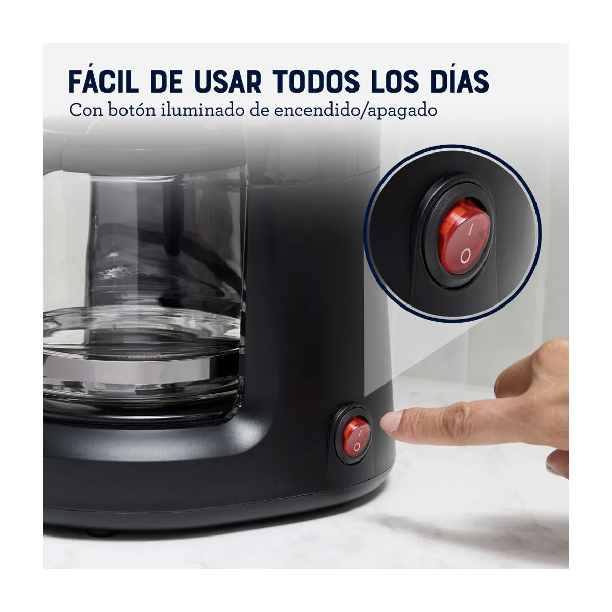 Oster BVSTDCS51B Cafetera de 5 Tazas | Filtro Permanente Lavable | Pausa y Servir | Negro