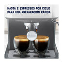 Oster BVSTEM5502 Cafetera de 8 Tazas | Espresso y Capuccino | 15 Bares | Tubo de Vapor | Acero Inoxidable