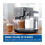 Oster BVSTEM6801M Cafetera PrimaLatte de 5 Tazas | 19 Bares | Barra de Progreso | Gris