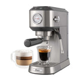 Oster BVSTEM7200 Cafetera de 4 Tazas | 15 Bares | Espresso y Capuccino | Sistema Espumador | Plateado