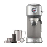 Oster BVSTEM7200 Cafetera de 4 Tazas | 15 Bares | Espresso y Capuccino | Sistema Espumador | Plateado