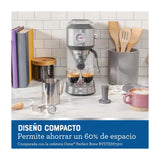 Oster BVSTEM7200 Cafetera de 4 Tazas | 15 Bares | Espresso y Capuccino | Sistema Espumador | Plateado