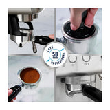 Oster BVSTEM7300 Cafetera de 12 Tazas | Espresso y Capuccino |  Perfect Brew 15 Bares | Molino Integrado | Acero Inoxidable