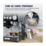 Oster BVSTEM7301 Cafetera Perfect Brew | Espresso y Latte | 15 Bares | Thermoblock | Molino Integrado | Acero Inoxidable