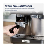 Oster BVSTEM7301 Cafetera Perfect Brew | Espresso y Latte | 15 Bares | Thermoblock | Molino Integrado | Acero Inoxidable