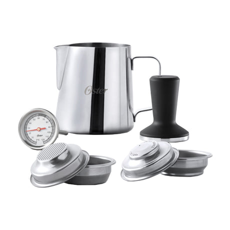 Oster BVSTEM7400 Cafetera Perfect Brew Máxima | Espresso y Latte | 15 Bares | Thermoblock Doble | Molino Inteligente | Acero Inoxidable