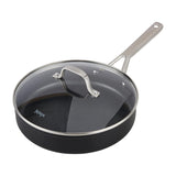 Ninja NeverStick Juego de Ollas de Inducción | Revestimiento de Cerámica | Tapa de Vidrio | Negro