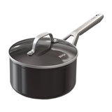 Ninja NeverStick Juego de Ollas de Inducción | Revestimiento de Cerámica | Tapa de Vidrio | Negro