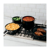 Ninja NeverStick Juego de Ollas de Inducción | Revestimiento de Cerámica | Tapa de Vidrio | Negro