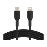 Belkin BoostCharge Cable Trenzado USB C a Lightning | 1 Metro | Negro
