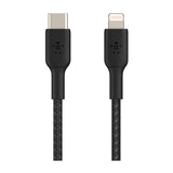 Belkin BoostCharge Cable Trenzado USB C a Lightning | 1 Metro | Negro