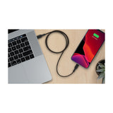 Belkin BoostCharge Cable Trenzado USB C a Lightning | 1 Metro | Negro