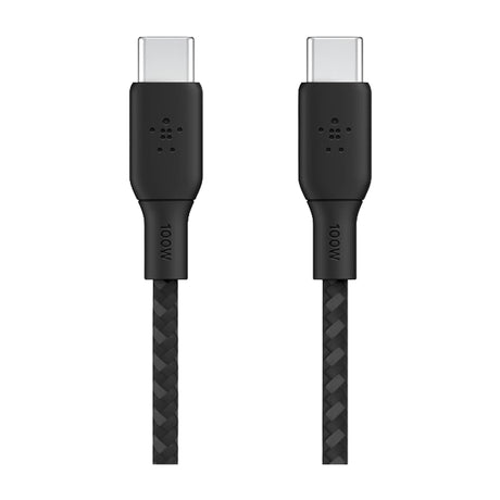 Belkin BoostCharge Cable Trenzado USB C a USB C | 2 Metros | Negro