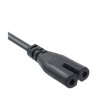 Cable de Alimentación Universal de Figura 8 | 2 Puntas  | Negro