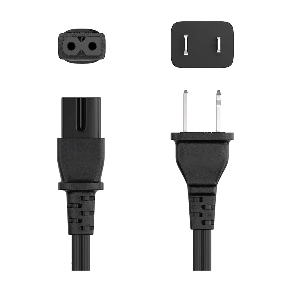 Cable de Alimentación Polarizado | 2 Puntas | Cuadrado, Redondo