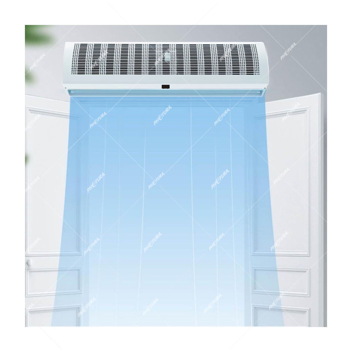 Sankey Cortina de Aire | Alta Eficiencia | Ruido Bajo | Flujo de Aire Cruzado | 180W