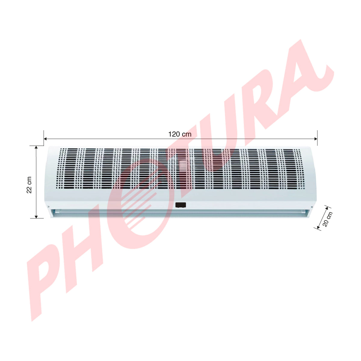 Sankey Cortina de Aire | Alta Eficiencia | Ruido Bajo | Flujo de Aire Cruzado | 180W