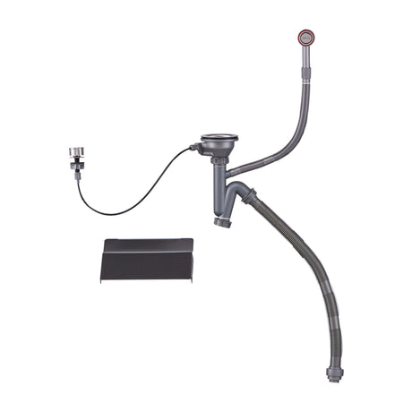 DRIJA Capri 76 Fregador Moderno de Acero Inoxidable | Sistema Anti Reboso | Enjuagador de Vasos | Dispensador de Jabón