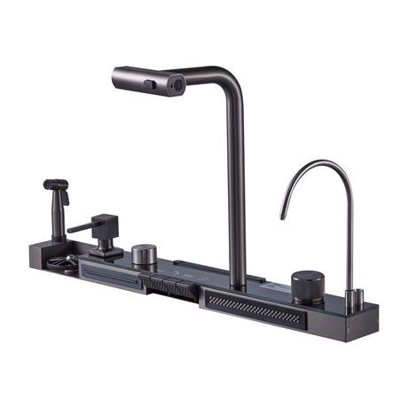 DRIJA Capri 76 Fregador Moderno de Acero Inoxidable | Sistema Anti Reboso | Enjuagador de Vasos | Dispensador de Jabón
