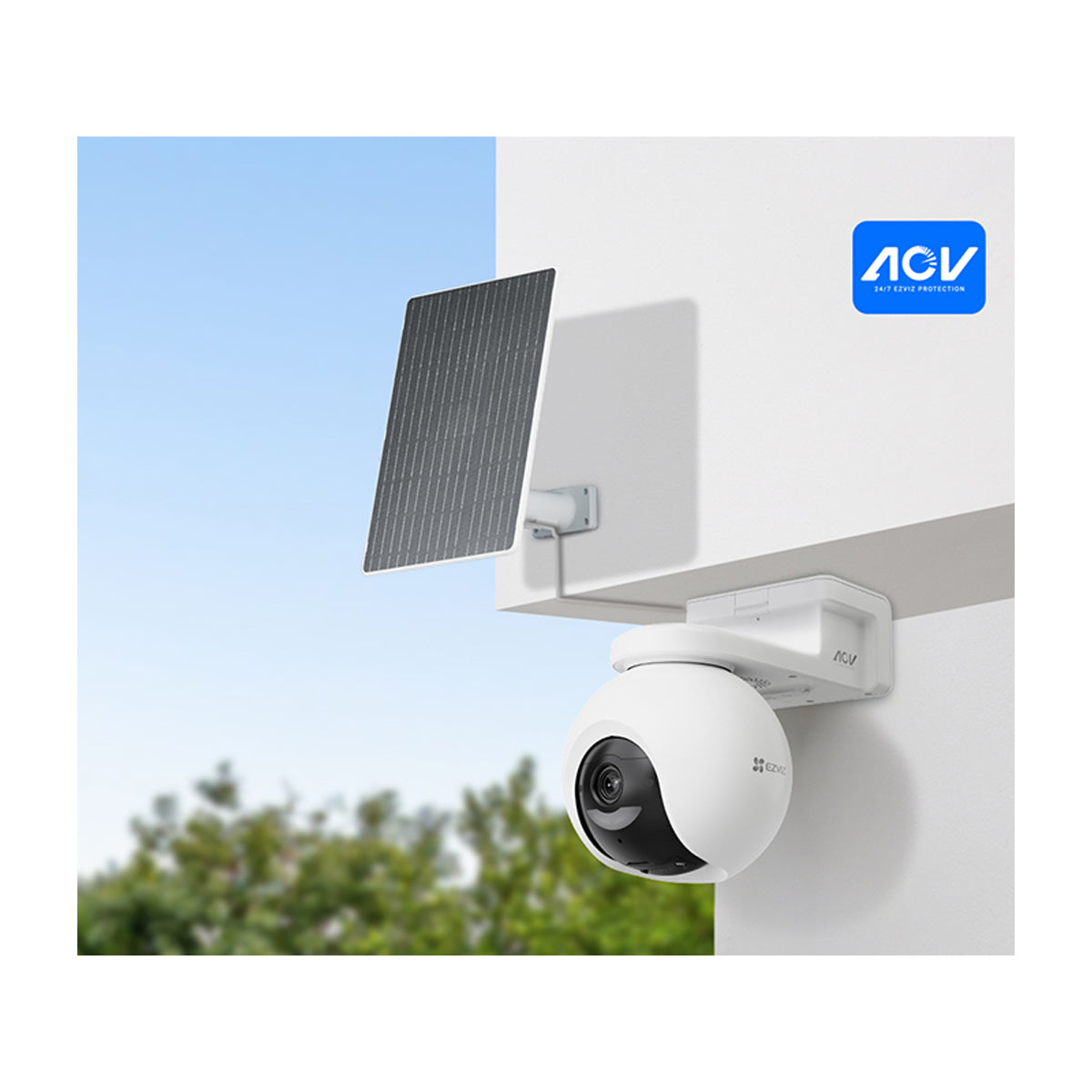 EZVIZ CB8 Pro 4K Kit Cámara de Seguridad WiFi para Casa | 4K | Visión Panorámica 360° | Visión Nocturna a Color | Panel Solar