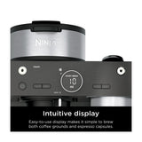 Ninja Cafetera de Especialidad de 12 Tazas | 19 Bares | 3 Estilos de Preparación | Espumador Plegable | Tecnología Barista Plus | Negro