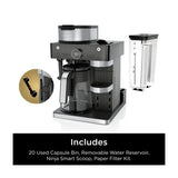 Ninja Cafetera de Especialidad de 12 Tazas | 19 Bares | 3 Estilos de Preparación | Espumador Plegable | Tecnología Barista Plus | Negro